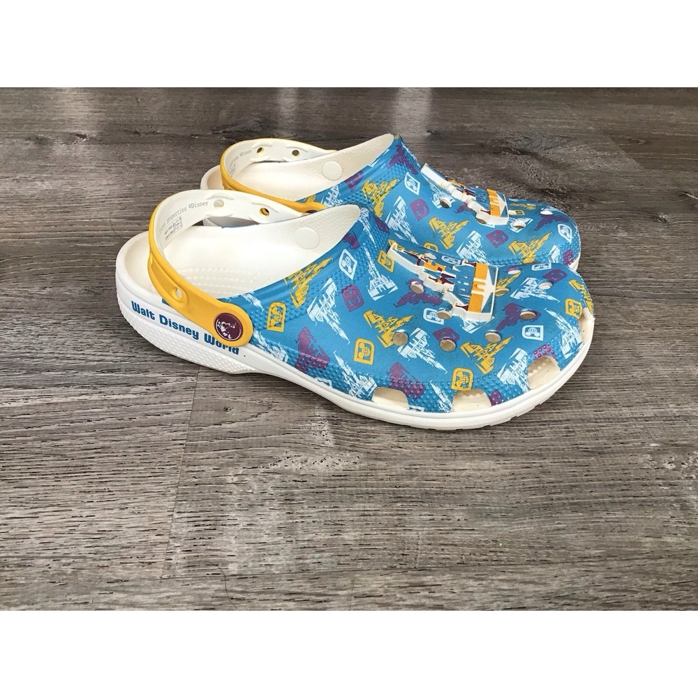 Disney Parks Crocs Walt Disney World 50th Anniversary Castle Clogs M7 W9. UNISEX